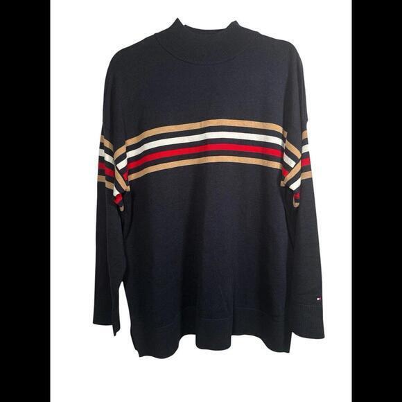Tommy Hilfiger Other - Tommy Hilfiger Mens Turtleneck Pullover Navy Blue‎ Pullover Size Large